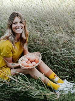 Lustige Socken Huhn Oder Ei -Dedoles 2 Chicken or the Egg