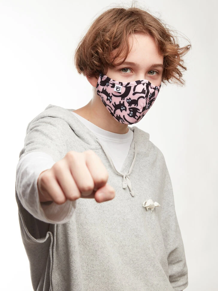 Lustige Antibakterielle Gesichtsmaske Rosa Katzen - Größe „Mittelgroß“ 5 Lustige Antibakterielle Gesichtsmaske Rosa Katzen - Größe „Mittelgroß“ – Bild 3