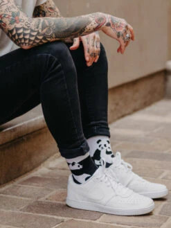 Lustige Socken Abstrakter Panda -Dedoles Abstract Panda 12