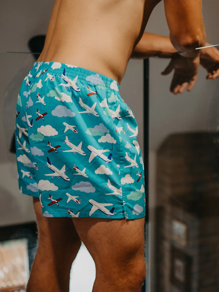 Lustige Shorts Für Männer Flugzeuge Und Wolken 8 Lustige Shorts Für Männer Flugzeuge Und Wolken – Bild 6