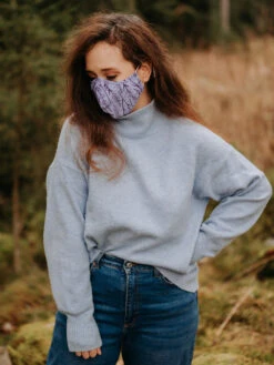 Lustige Antibakterielle Gesichtsmaske Lavendel - Größe „Groß“ -Dedoles Antibacterial Face Mask Lavender 2