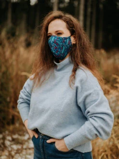 Lustige Antibakterielle Gesichtsmaske Geheimer Garten - Größe „Groß“ -Dedoles Antibacterial Face Mask Secret Garden 5 1