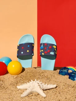 Lustige Pantoletten Aquarell-Blumen -Dedoles Aquarel Flowers 3