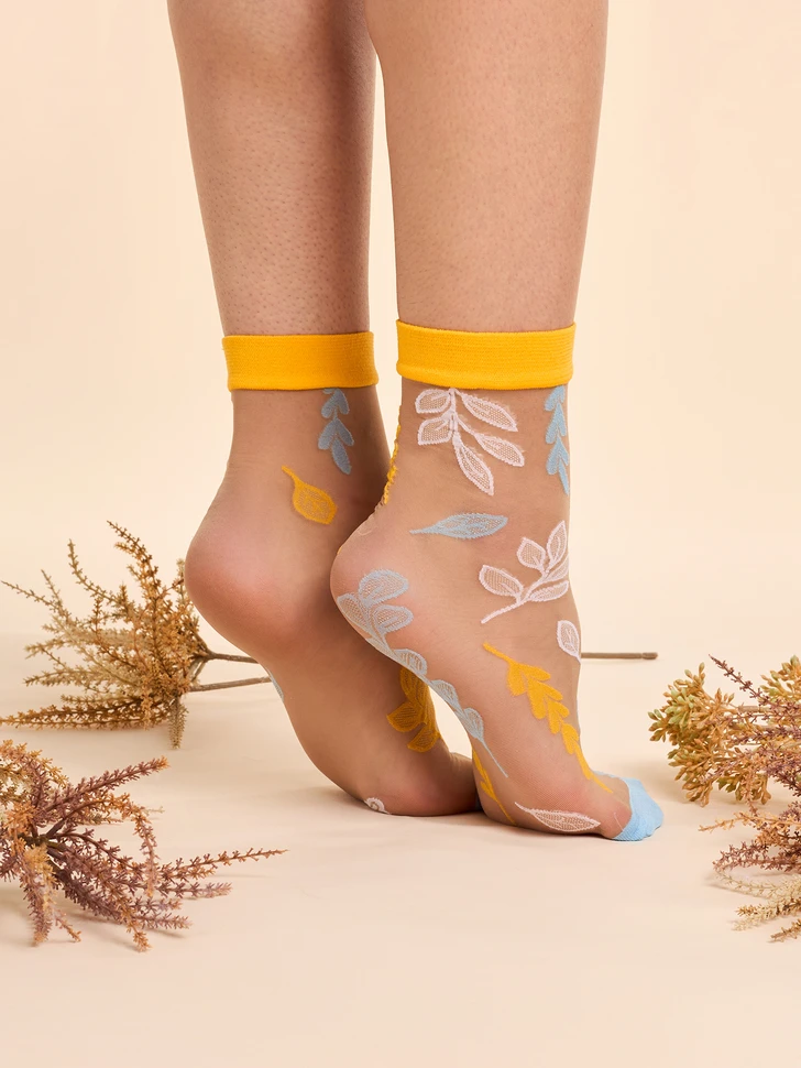 Lustige Nylonsocken Herbstblätter 6 Lustige Nylonsocken Herbstblätter – Bild 4