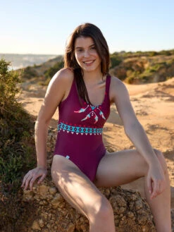 Lustiger Einteiliger Badeanzug Aztekischer Schmuck 13 Lustiger Einteiliger Badeanzug Aztekischer Schmuck -Dedoles Aztec Ornament 1