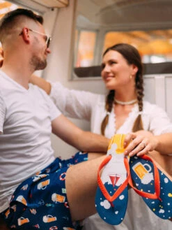 Lustige Badeshorts Für Männer Bier Und Boot -Dedoles Beer Boat 4