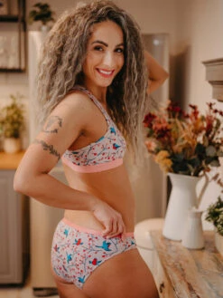 Lustige Damenhöschen Vögel In Der Vogelbeere -Dedoles Birds and Rowan 2