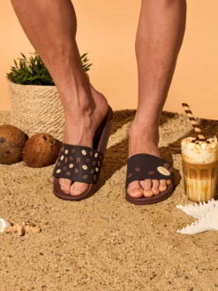 Lustige Pantoletten Schwarzer Kaffee -Dedoles Black Coffee 4