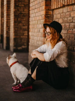 Lustige Nylonsocken Schwarze Sterne -Dedoles Black Stars 6