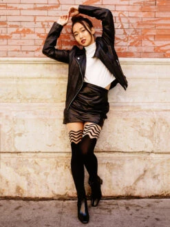 Lustige Nylonstrumpfhosen Schwarze Wellen -Dedoles Black Waves 3