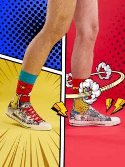 Lustige Canvas-Schuhe Schwarzweiß-Comics -Dedoles Black White Comics 1