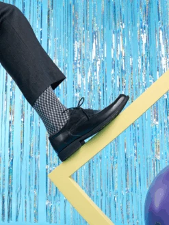 Schwarze Und Weiße Jacquard-Socken -Dedoles Black White 15