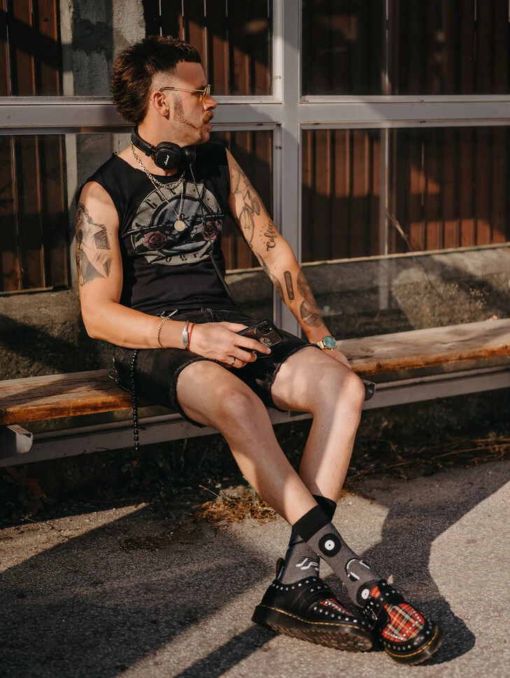 Lustige Socken Aus Recycelter Baumwolle Schwarz Und Weiß Musik 6 Lustige Socken Aus Recycelter Baumwolle Schwarz Und Weiß Musik – Bild 4