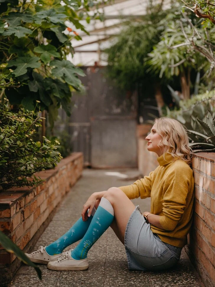 Lustige Kniestrümpfe Löwenzahn Blasen 6 Lustige Kniestrümpfe Löwenzahn Blasen – Bild 4