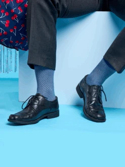 Blaue Und Graue Jacquard-Socken -Dedoles Brown Red and Blue Grey 3