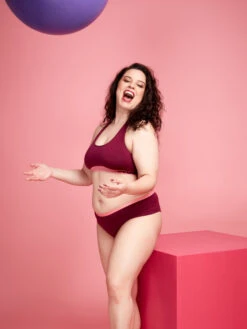 Burgunderrote Hipster-Damenhöschen -Dedoles Burgundy Women s Hipster Briefs 1