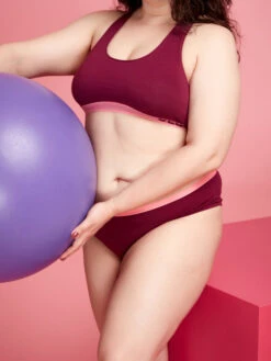 Burgunderrote Hipster-Damenhöschen -Dedoles Burgundy Women s Hipster Briefs 4