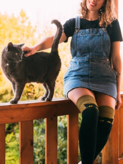 Lustige Überkniestrümpfe Katze -Dedoles Cat 5