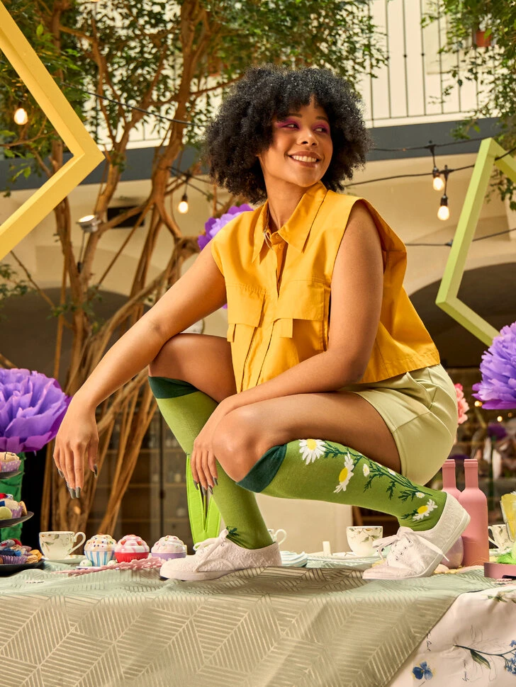 Lustige Kniestrümpfe Kamillentee 6 Lustige Kniestrümpfe Kamillentee – Bild 4