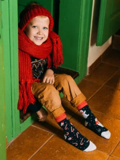 Lustige Warme Socken Für Kinder Weihnachts-Eisbär -Dedoles Christmas Polar Bear 2
