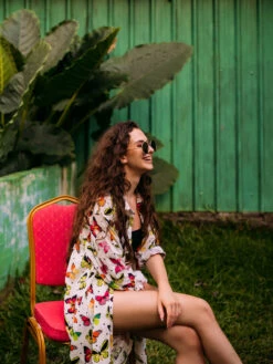 Lustiges Hemdkleid Bunte Schmetterlinge -Dedoles Colorful Butterflies 14 1