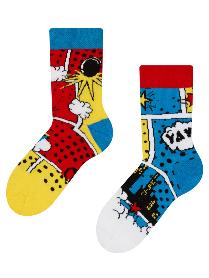 Lustige Kindersocken Bunte Comics 3 Lustige Kindersocken Bunte Comics