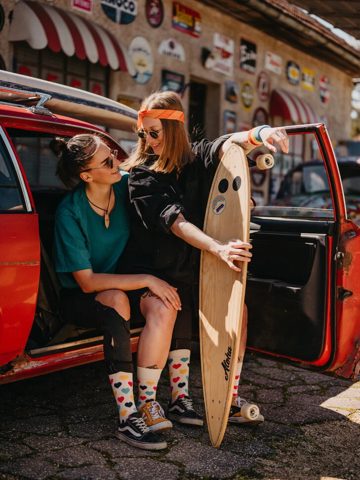 Lustige Socken Bunte Herzen 8 Lustige Socken Bunte Herzen – Bild 6