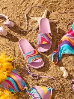 Lustige Pantoletten Farbwellen -Dedoles Colour Waves 1