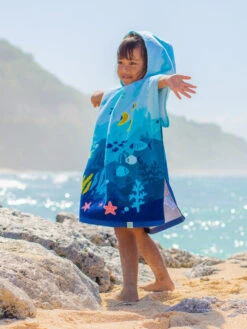 Lustiger Strandponcho Für Kinder Korallenwelt -Dedoles Coral World 2 2