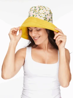 Lustiger Fischerhut Für Damen Weiße Rosen -Dedoles D F BW AC BH C 1589 ONE 4