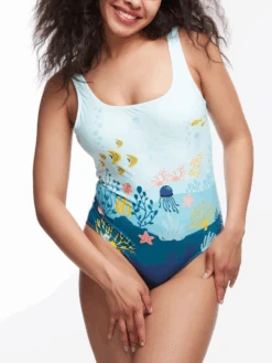 Lustiger Einteiliger Damenbadeanzug Korallenwelt -Dedoles D F BW SW OPS C 1578 2
