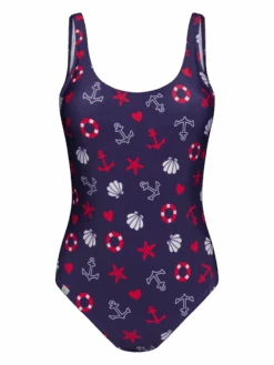 Lustiger Einteiliger Damenbadeanzug Meeresstimmung