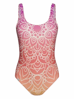 Lustiger Einteiliger Damenbadeanzug Sonniges Mandala