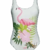 Lustiger Einteiliger Damenbadeanzug Tropischer Flamingo -Dedoles D F BW SW OPS C 1588 1