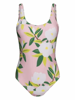 Lustiger Einteiliger Damenbadeanzug Weiße Rosen