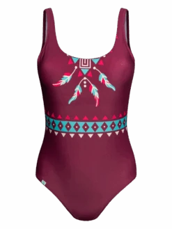 Lustiger Einteiliger Badeanzug Aztekischer Schmuck