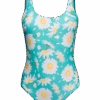 Lustiger Einteiliger Badeanzug Sommer-Gänseblümchen -Dedoles D F BW SW OPS C 1795 1