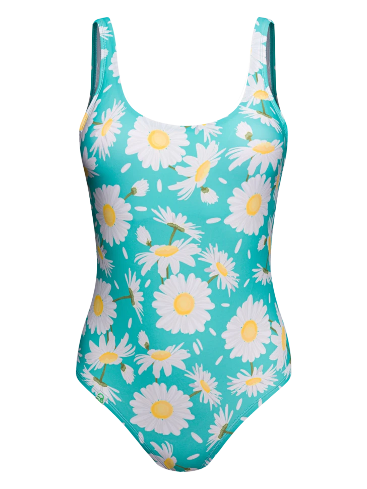Lustiger Einteiliger Badeanzug Sommer-Gänseblümchen 3 Lustiger Einteiliger Badeanzug Sommer-Gänseblümchen