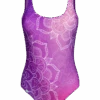 Lustiger Einteiliger Badeanzug Violettes Mandala 2 Lustiger Einteiliger Badeanzug Violettes Mandala -Dedoles D F BW SW OPS C 1796 1