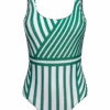 Lustiger Einteiliger Badeanzug Grüne Streifen -Dedoles D F BW SW OPS C 1800 1