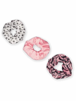 Lustige Haargummis 3er-Pack Rosa Katzen