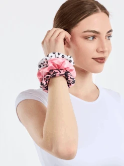 Lustige Haargummis 3er-Pack Rosa Katzen -Dedoles D F CW AC SCP C 079 ONE 3