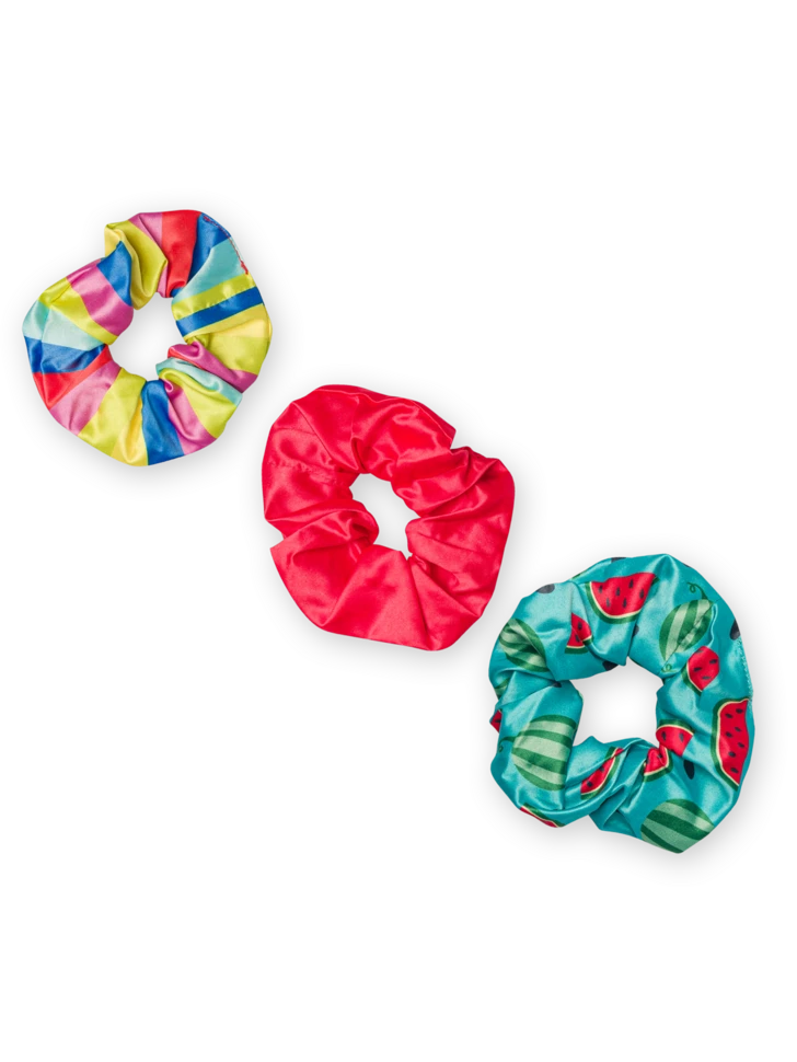 Lustige Haargummis 3er-Pack Wassermelonensaison 3 Lustige Haargummis 3er-Pack Wassermelonensaison