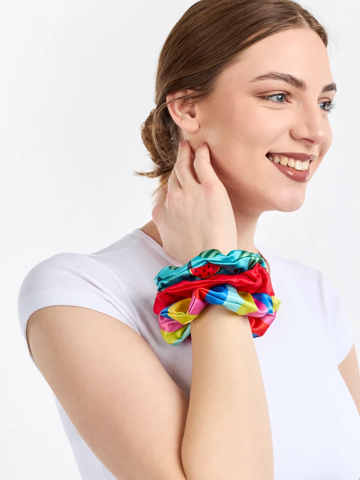 Lustige Haargummis 3er-Pack Wassermelonensaison 5 Lustige Haargummis 3er-Pack Wassermelonensaison – Bild 3