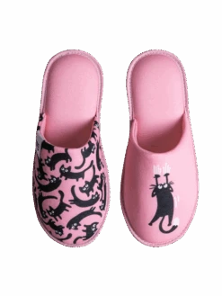 Lustige Hausschuhe Rosa Katzen