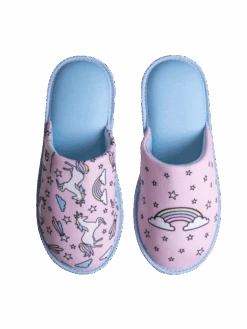 Lustige Hausschuhe Regenbogen-Einhorn