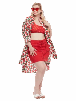 Lustiges Hemdkleid Erdbeeren