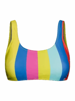 Lustiges Sportliches Bikinioberteil Sommerstreifen