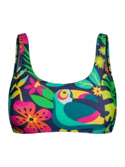 Lustiges Sportliches Bikinioberteil Tukan Im Dschungel