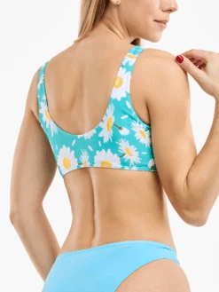 Lustiges Sportliches Bikinioberteil Sommer-Gänseblümchen -Dedoles D F SCL S BLT C 1795 6